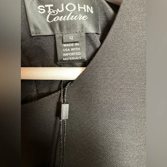 St. John Classic Black Midi Dress-NWT - Picture 3 of 8